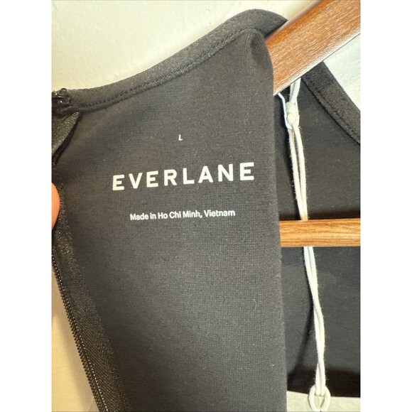 Everlane Women's Dream '90s Shift Dress Black Size Large NWT - Picture 7 of 15